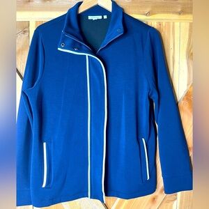 Chico’s Zenergy Scuba Blue Zip-Up Jacket 2